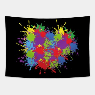 Art Colour Splash Colourful Colour Abstract Form Tapestry