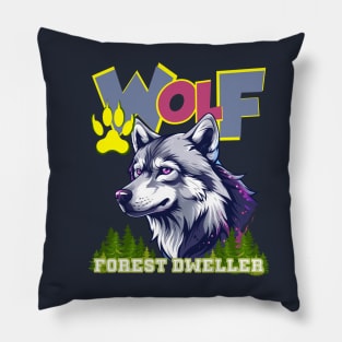 Wolf forest dweller Pillow