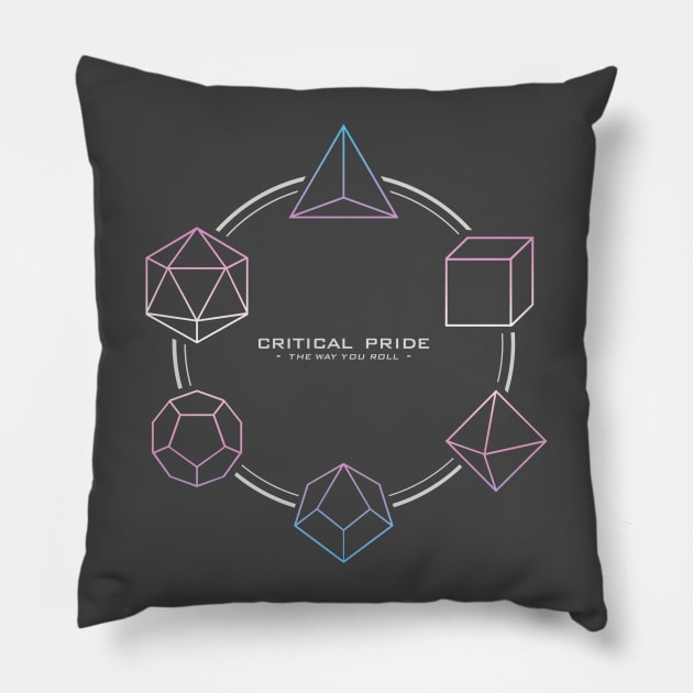 DnD Critical Pride Transsexual/Transgender Pillow by cibokilley