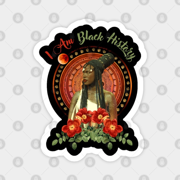 I Am Black History African Queen Magnet by Hypnotic Highs