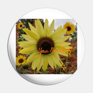 Sunflowers Customizable Pin