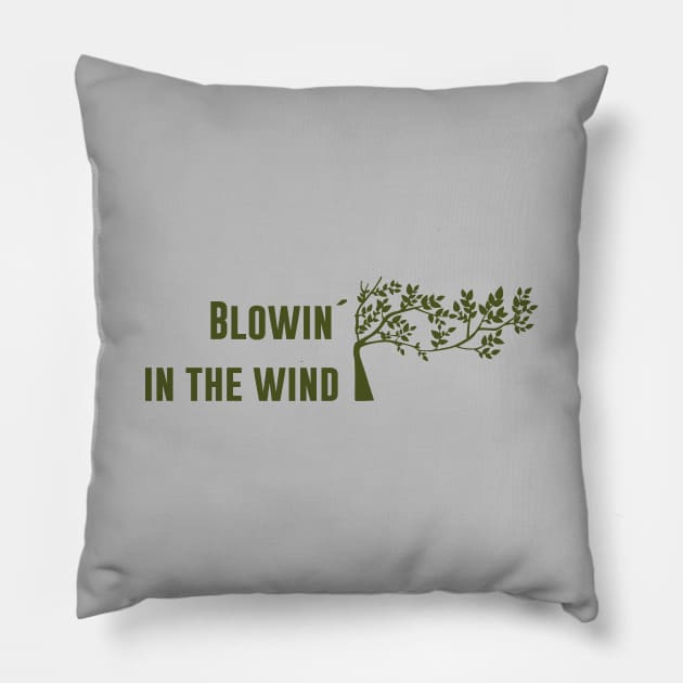 Blowin´ in the wind, green Pillow by Perezzzoso