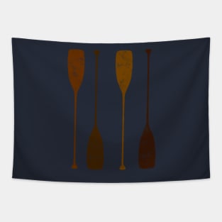 Canoe paddle rafting water sports Tapestry