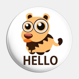 Funny Animal Hello Pin