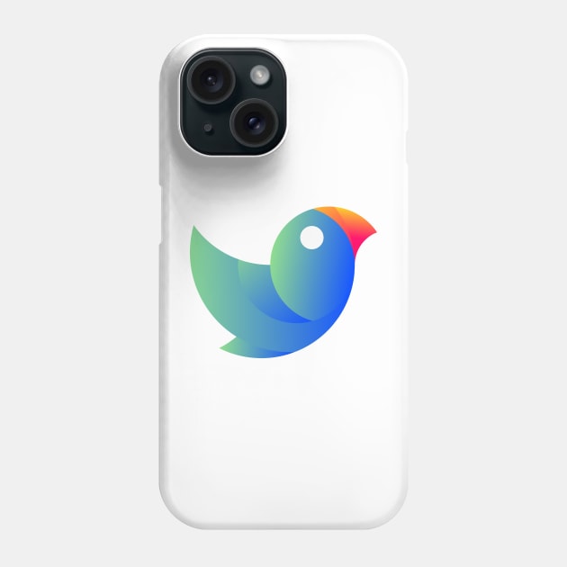 Golden radio bird logo radiant Phone Case by VISUALIZED INSPIRATION