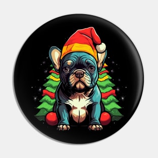 French Bulldog Christmas Pin