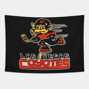 Retro Defunct Las Vegas Coyotes Roller Hockey Tapestry