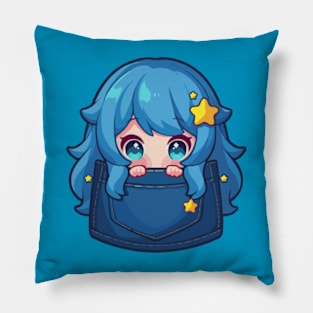 kawaii pocket Pillow