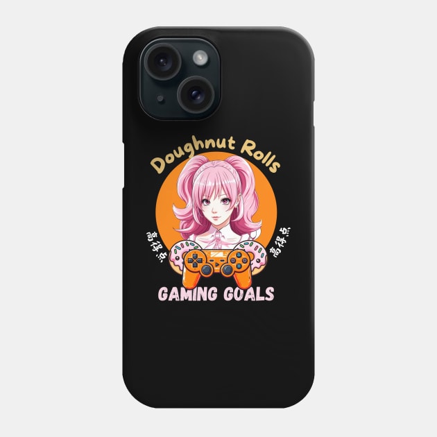 Doughnut Gamer Girl Phone Case by Japanese Fever