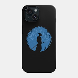 Samurai in night star Phone Case