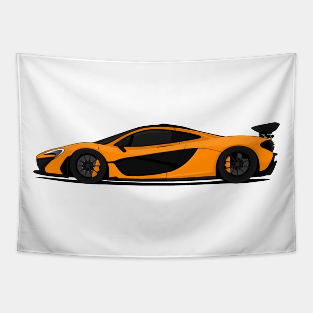 MCLAREN P1 ORANGE2 Tapestry by VENZ0LIC