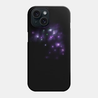 Purple constellation and bright stars Phone Case