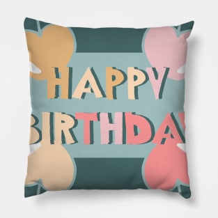 Happy Birthday Apple Pillow