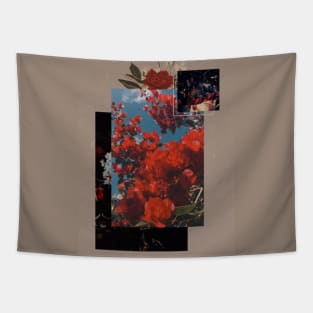 Analog Flower Collage Tapestry