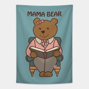 Mama Bear Reading Tapestry