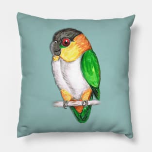 Black headed caique Pillow