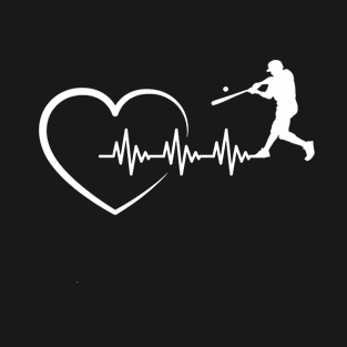 Your Baseball Heartbeats line Sport Gift Art TShirt T-Shirt