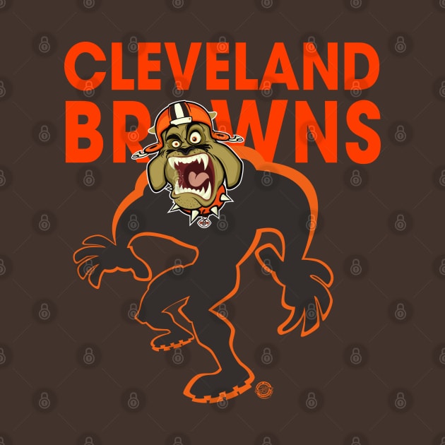 Cleveland Browns BullDawg Whoosh Growler 2 by Goin Ape Studios