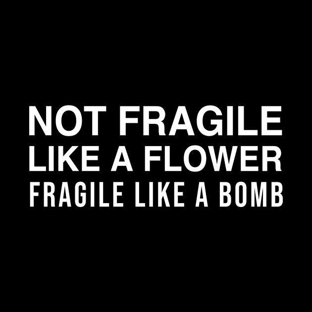 Not Fragile Like A Flower Fragile Like A Bomb by sandyrm