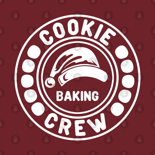 Cookie Baking Crew Santa Hat White Text by JaussZ