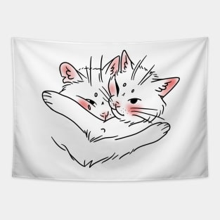 cats cuddled together Tapestry