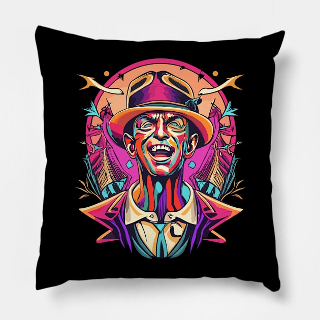 Frank Sinatra / Possessed by Demon Pillow by Optical