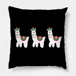 Festive Llamas Pillow