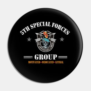 Proud US Army 5th Special Forces Group - De Oppresso Liber SFG - Gift for Veterans Day 4th of July or Patriotic Memorial Day Pin