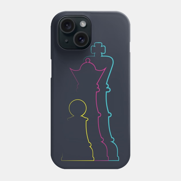 Colorful chess pieces Phone Case by AnnArtshock