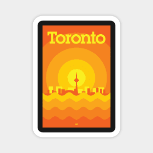 Toronto Minimalism Poster - Autumn Orange Magnet