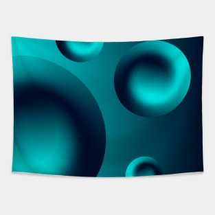 Modern blue circle gradient Tapestry