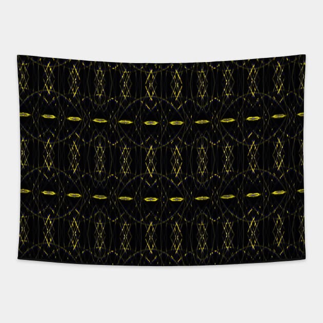 Black & Gold Stitch Pattern Tapestry by ArtistsQuest