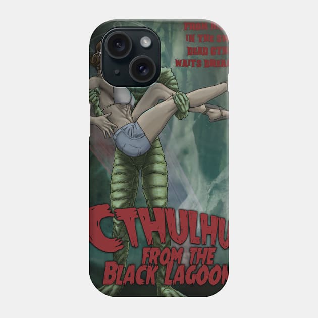 Cthulhu From the Black Lagoon Phone Case by MontisEcho