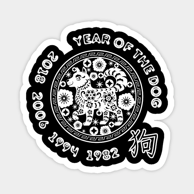 Year of the Dog - Chinese Zodiac Magnet by Underthespell