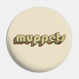 Muppets // Vintage Rainbow Typography Style // 70s Pin