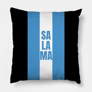 Salama City in Guatemala Flag Colors Vertical Pillow