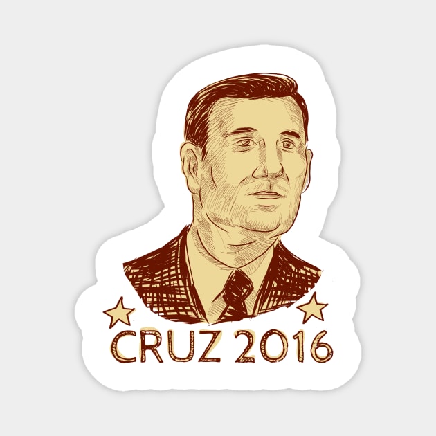 Ted Cruz President 2016 Drawing Magnet by retrovectors
