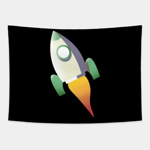 Rocket Ship Tapestry by nickemporium1