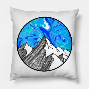 Mountain Marbled Sky Pillow