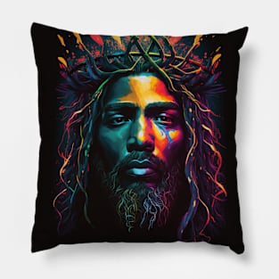Black African American Jesus Pillow