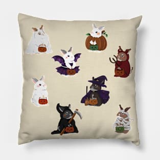 Rabbit Halloween Pattern _ Bunniesmee Halloween Edition Pillow