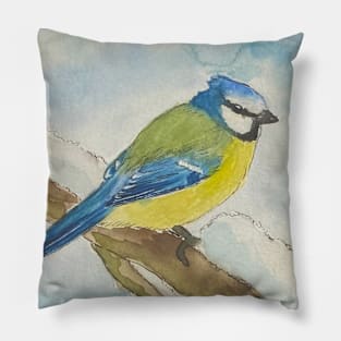 Blue tit bird Pillow