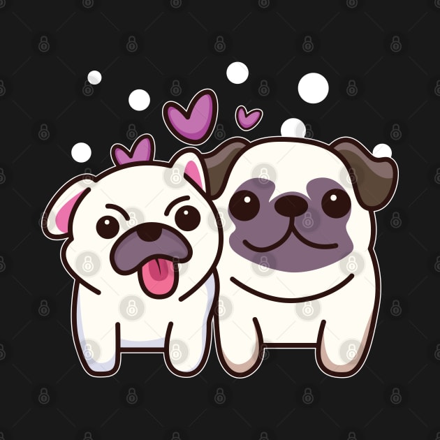 Cute Dog Couple Valentine by Kawaii Bomb