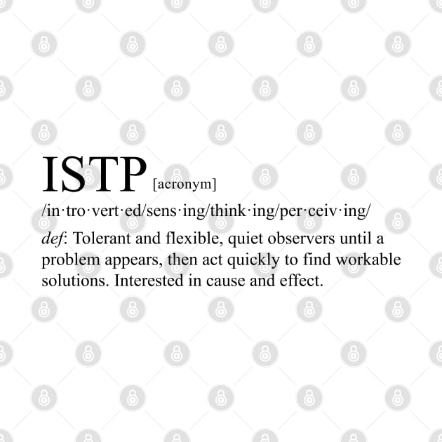 ISTP Personality (Dictionary Style) Light by personalitysecret