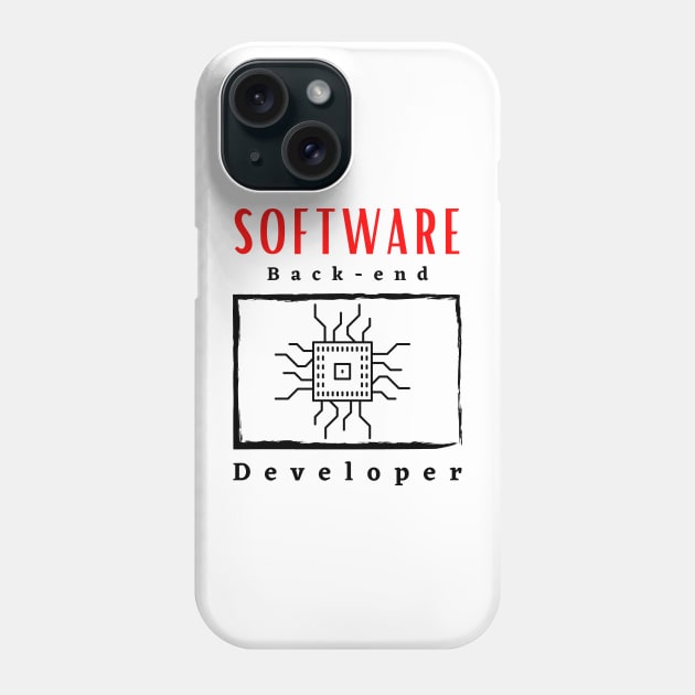 Software Back-End Developer motivational design Phone Case by Digital Mag Store