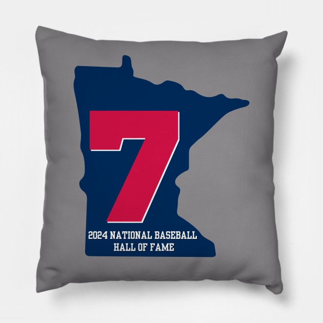 Joe Mauer HOF (2) Pillow by SiebergGiftsLLC