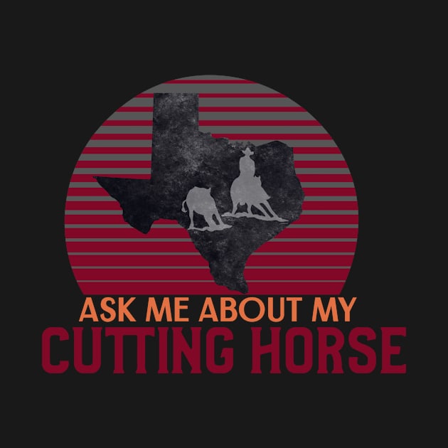 Cutting Horse Texas Retro Cutter by TrendingNowTshirts