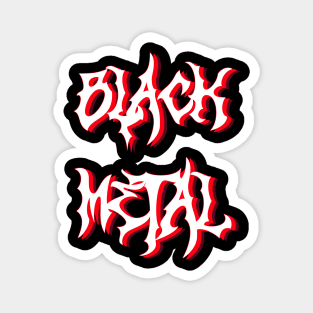 Black Metal Simple Design Magnet