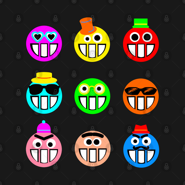 Colorful Emojis by nunachan