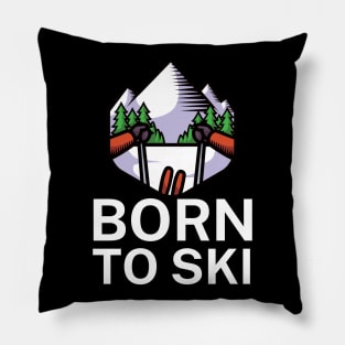 Born to ski Pillow